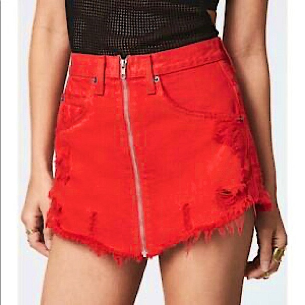 LF carmar red Beatrice skirt